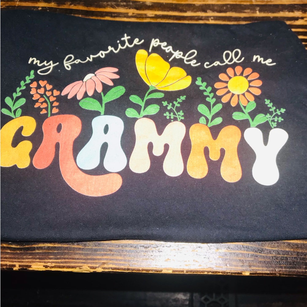 Bundle of: Black Graphic Tee And Gray Graphic Tee Grammy/Grandma/Grandson Design
